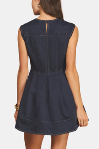 Sleeveless Pleated Mini Dress
