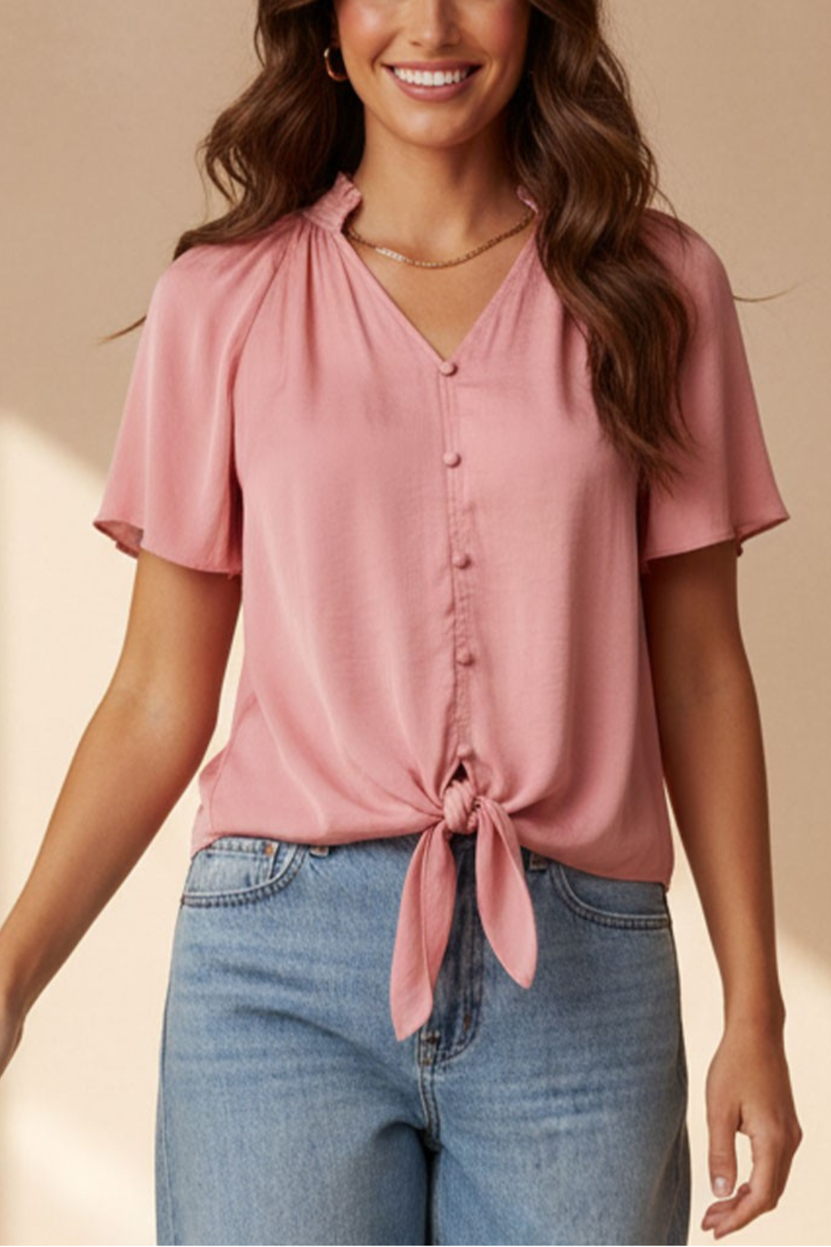 Tie Front Blouse