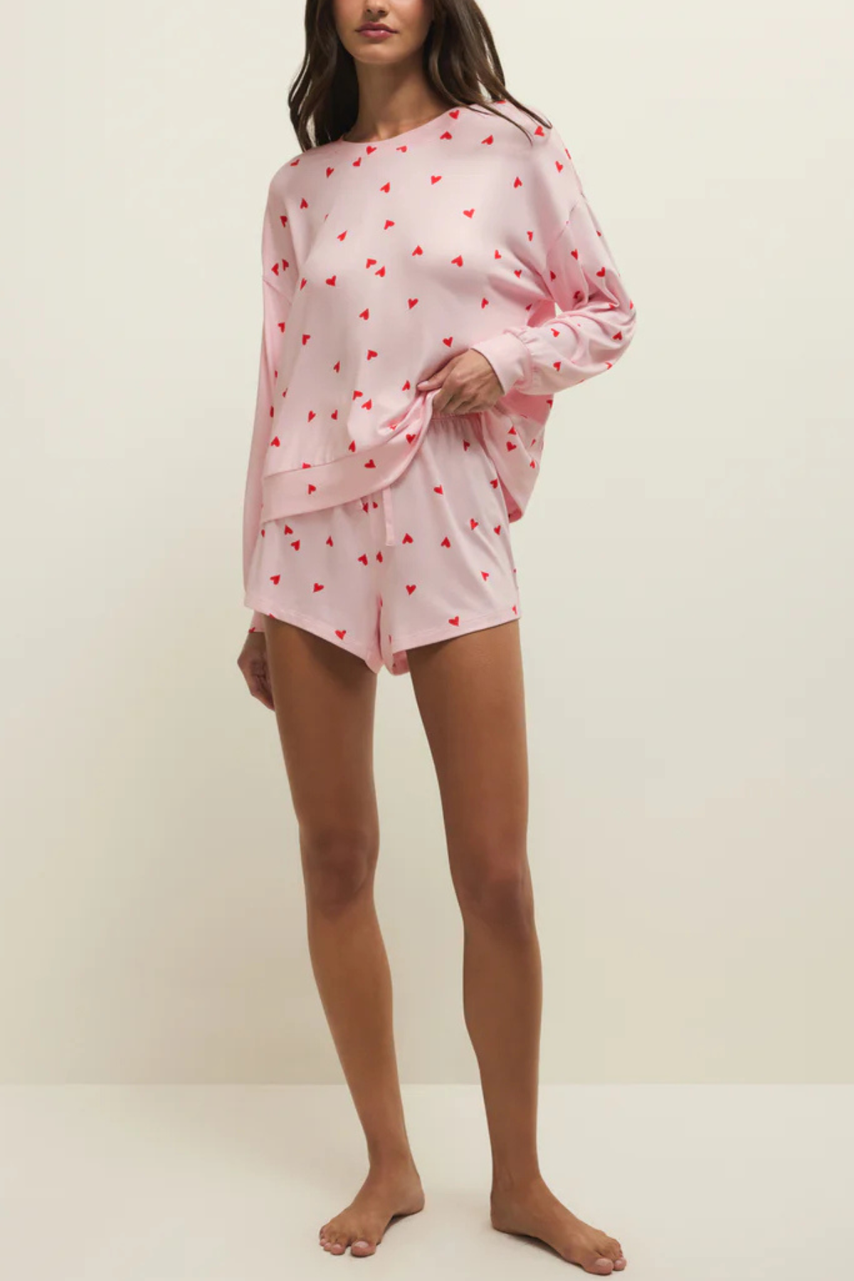 Z Supply Mira Heart Long Sleeve Top