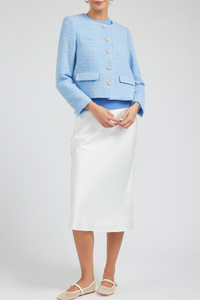 Satin Bias Midi Skirt