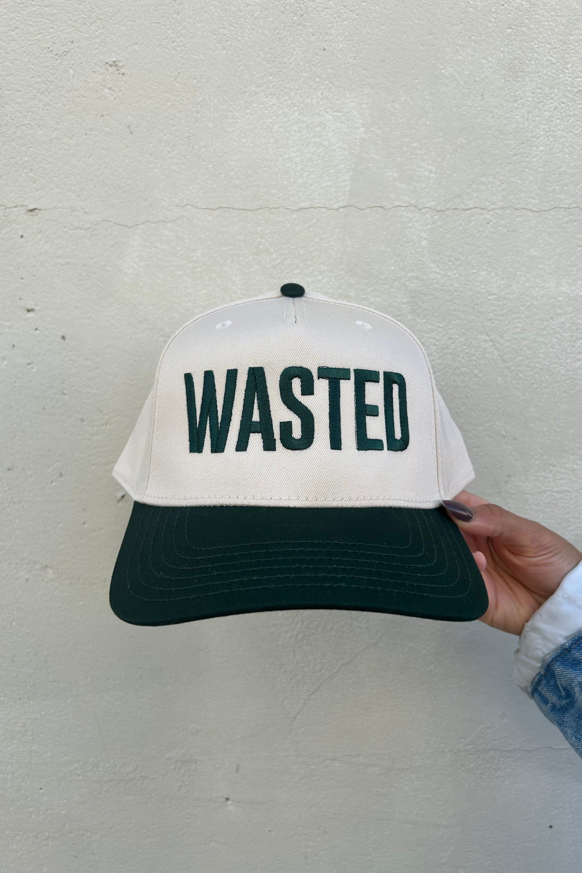 Large Letter Wasted Vintage Hat