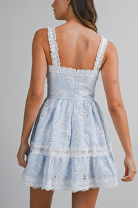 Embroidered Mini Dress