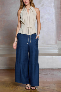 Halter Button Down Shirt
