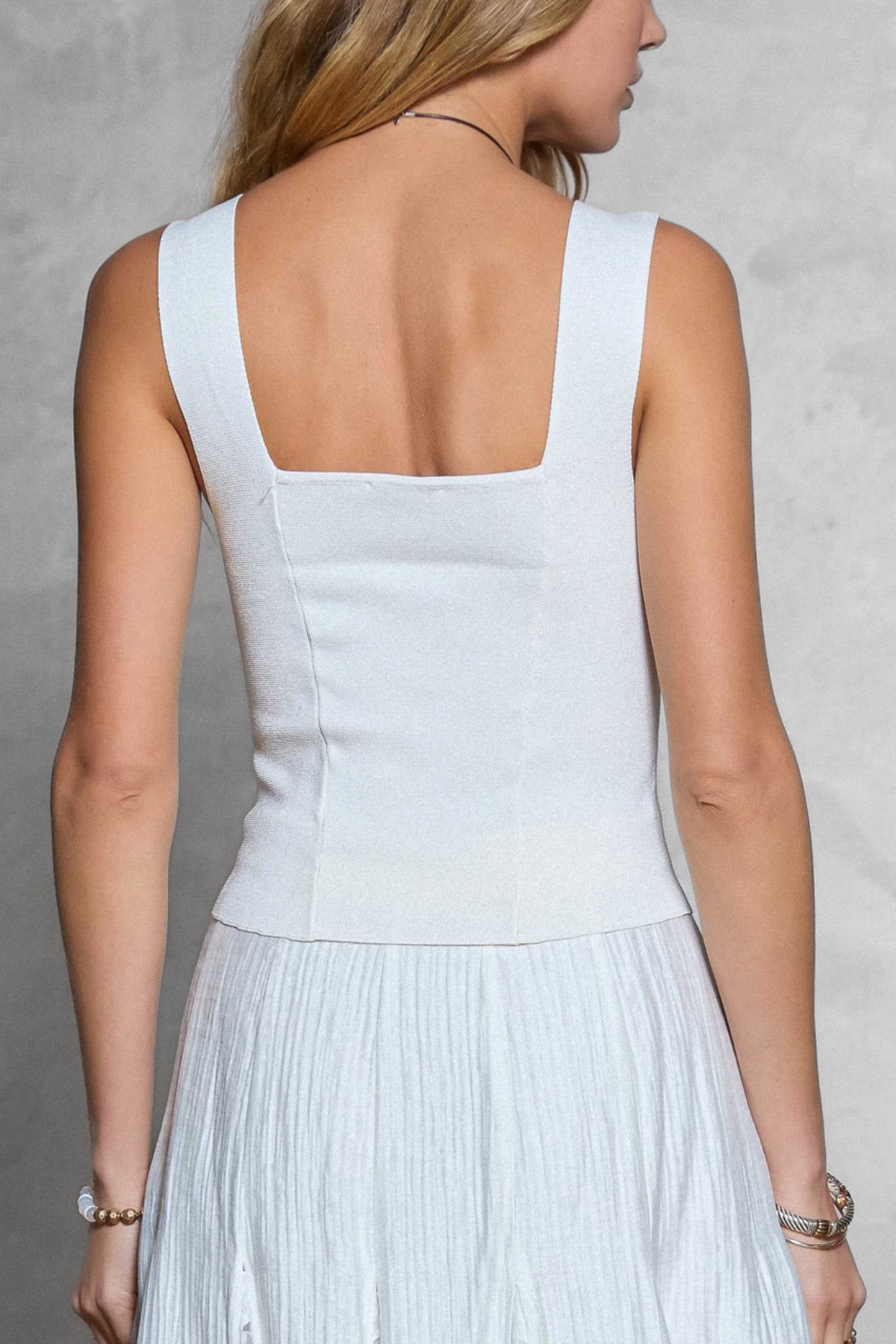 Sleeveless Sweater Tank Top