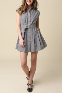 Norah Gingham Belted Dress
