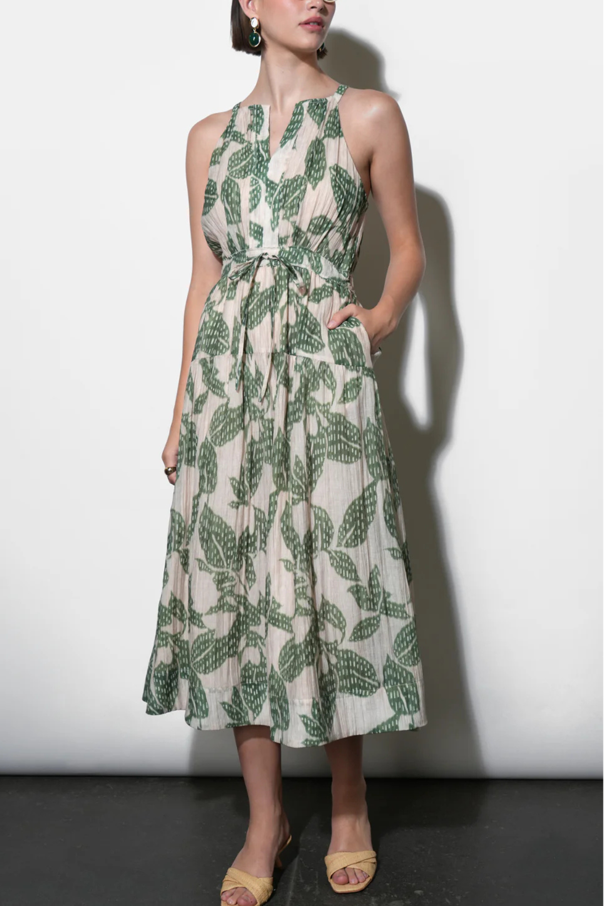 Veneria Halter Midi Dress