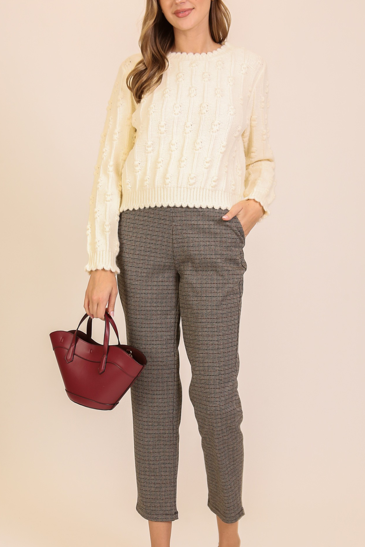 Textured Knit Sweater