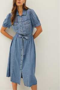 Lexi Puff Sleeved Shirt Dress
