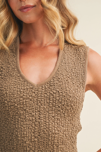 Sleeveless Textured Top