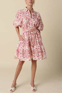 Amelie Floral Belted Dress