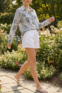 Bandana Front Button Down Shirt