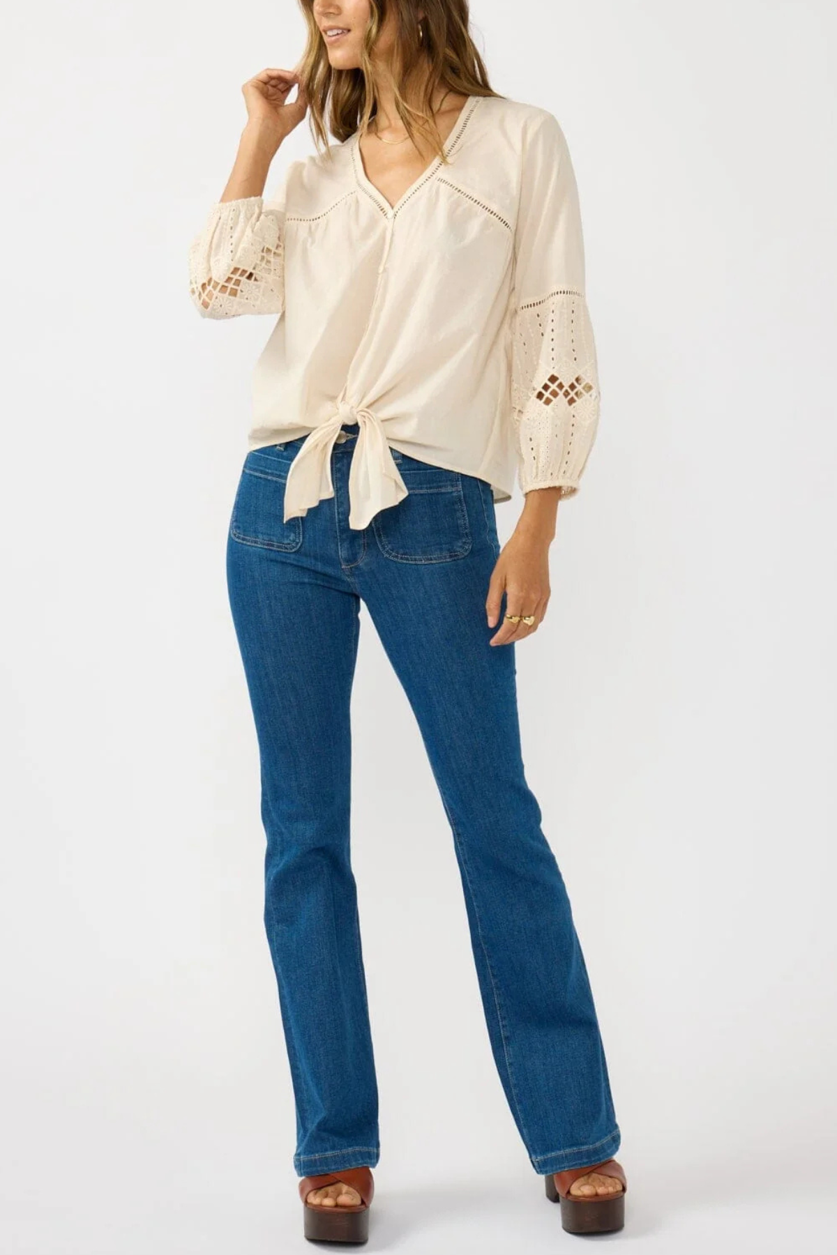 Rosalia Tie Front Top