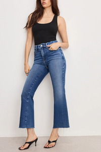 Good American Soft Tech Mini Boot Jeans