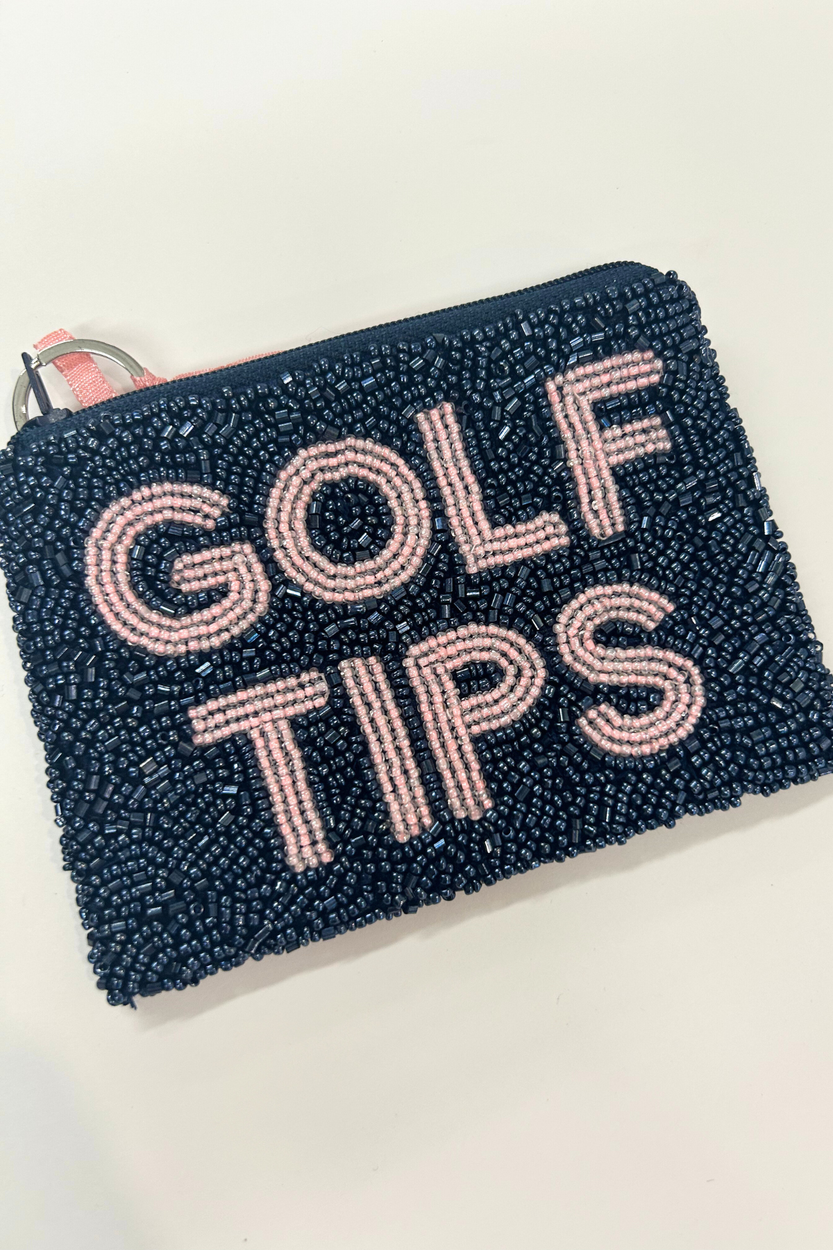 Golf Tips Beaded Coin Purse