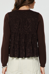 Floral Back Sweater