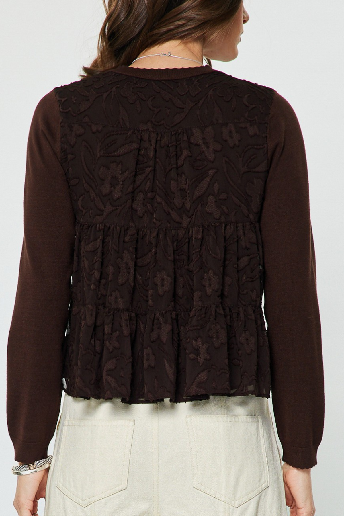 Floral Back Sweater
