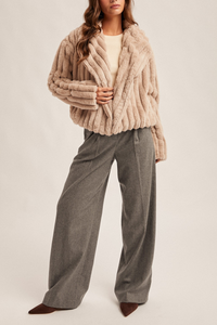 Faux Fur Crop Jacket