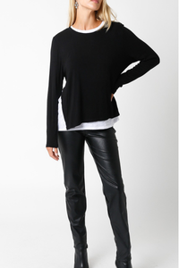 Lined Long Sleeve Top