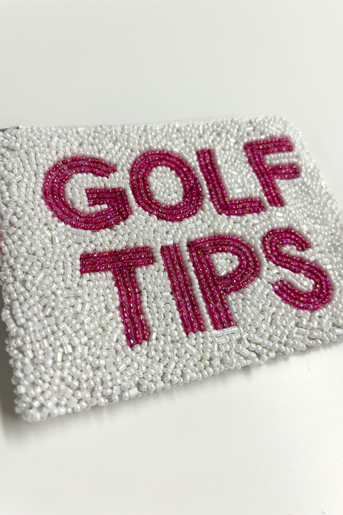 Golf Tips Beaded Coin Purse