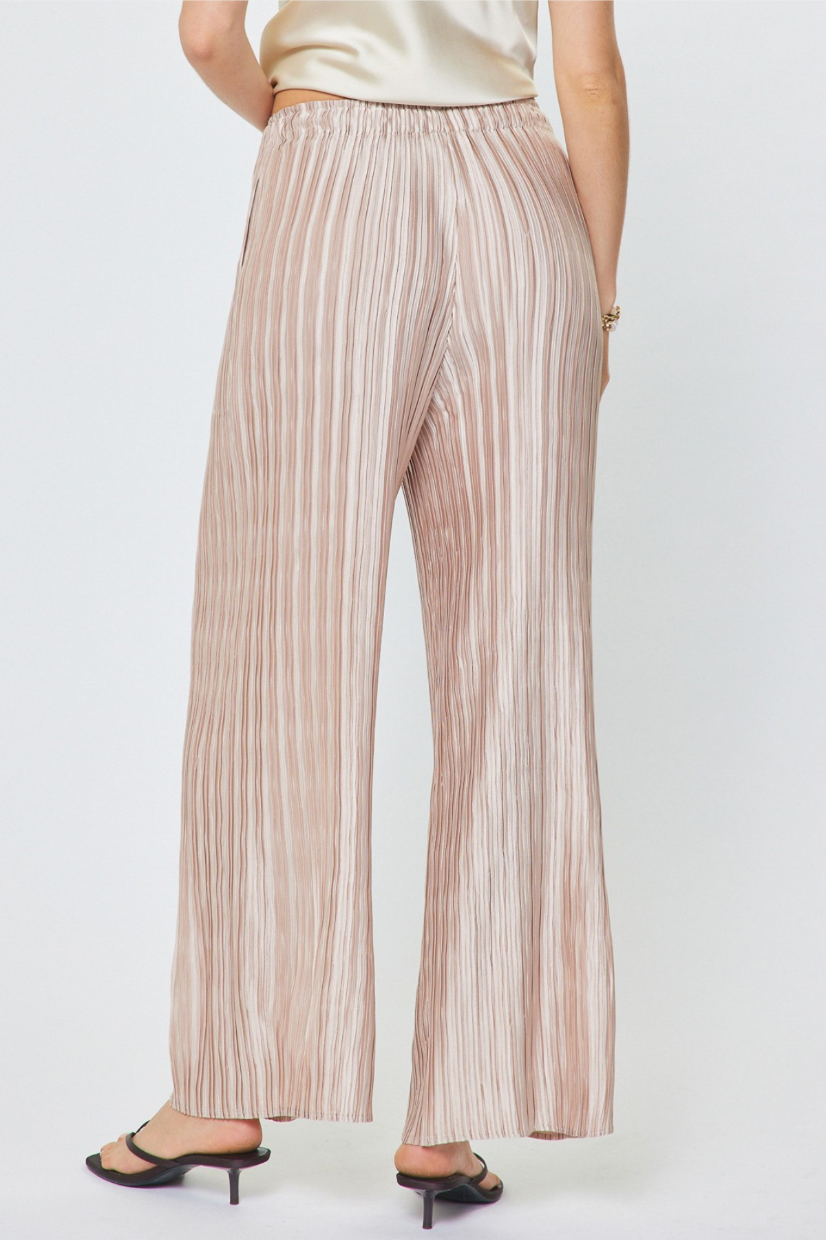 Crinkle Pleated Drawstring Pants