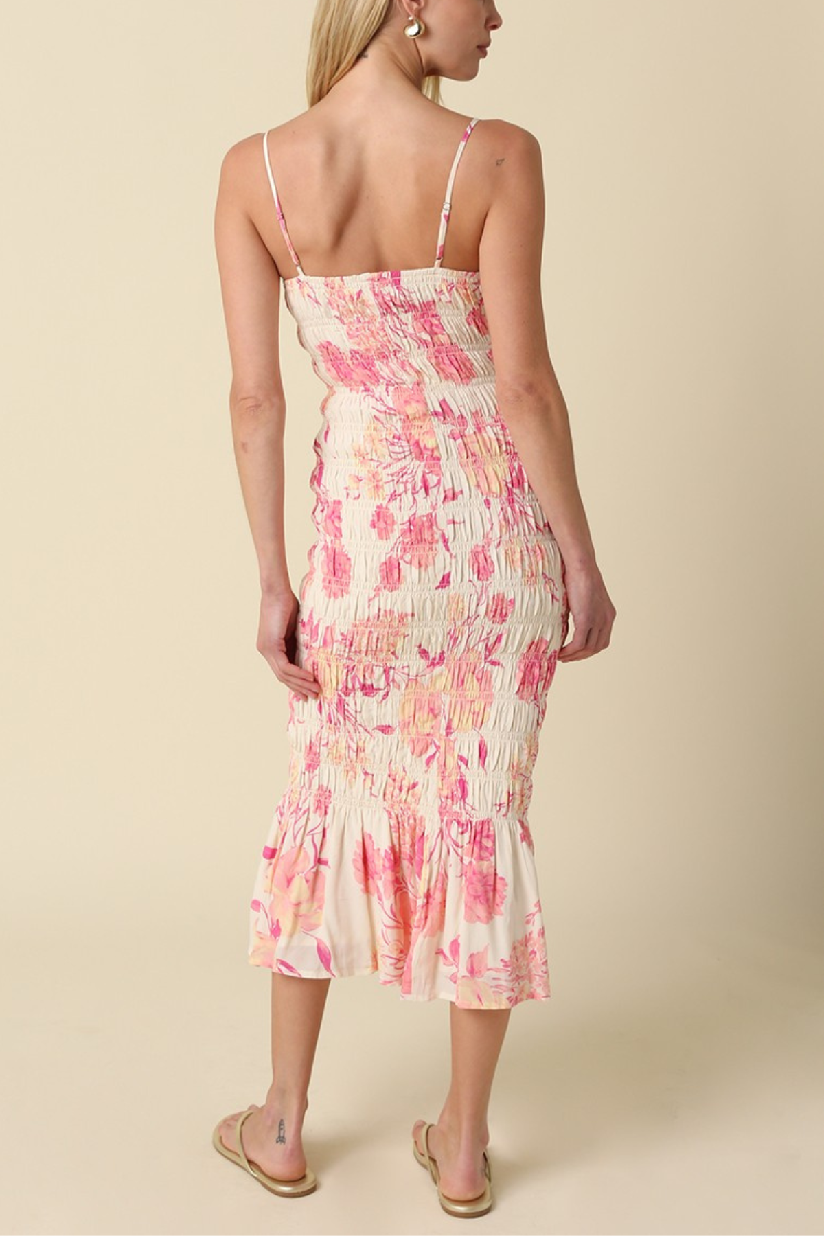 Angie Floral Smocked Maxi Dress