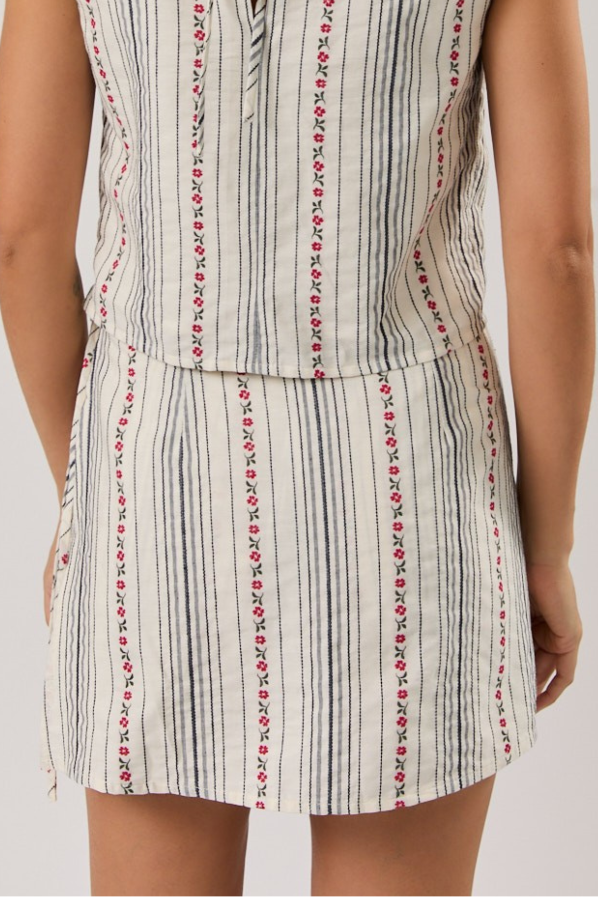 Ava Stripe and Tie Skort