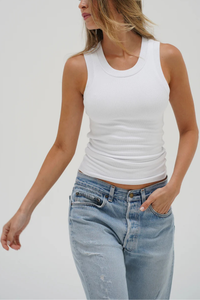 Double Layer Ribbed Scoop Tank