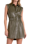 Elan Faux Leather Dress