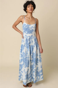Tiana Gathered Floral Maxi Dress