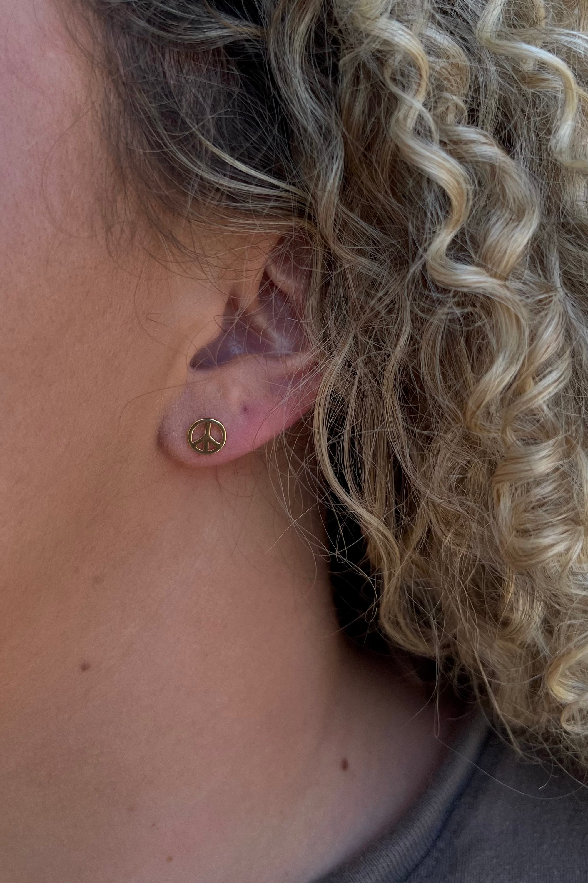 PG Designs Peace Sign Studs