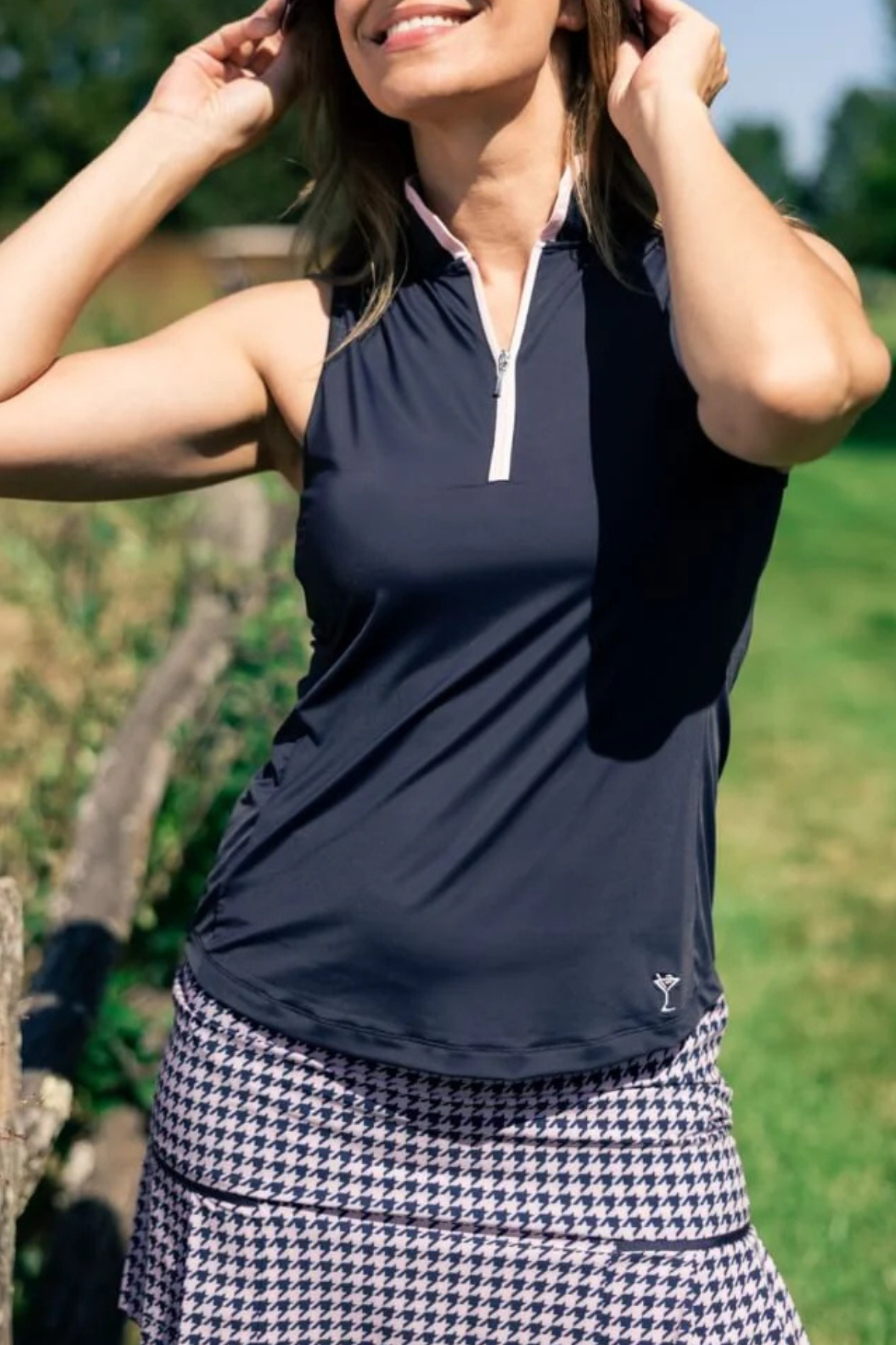 Golftini Sleeveless Cool Girl Mock Polo