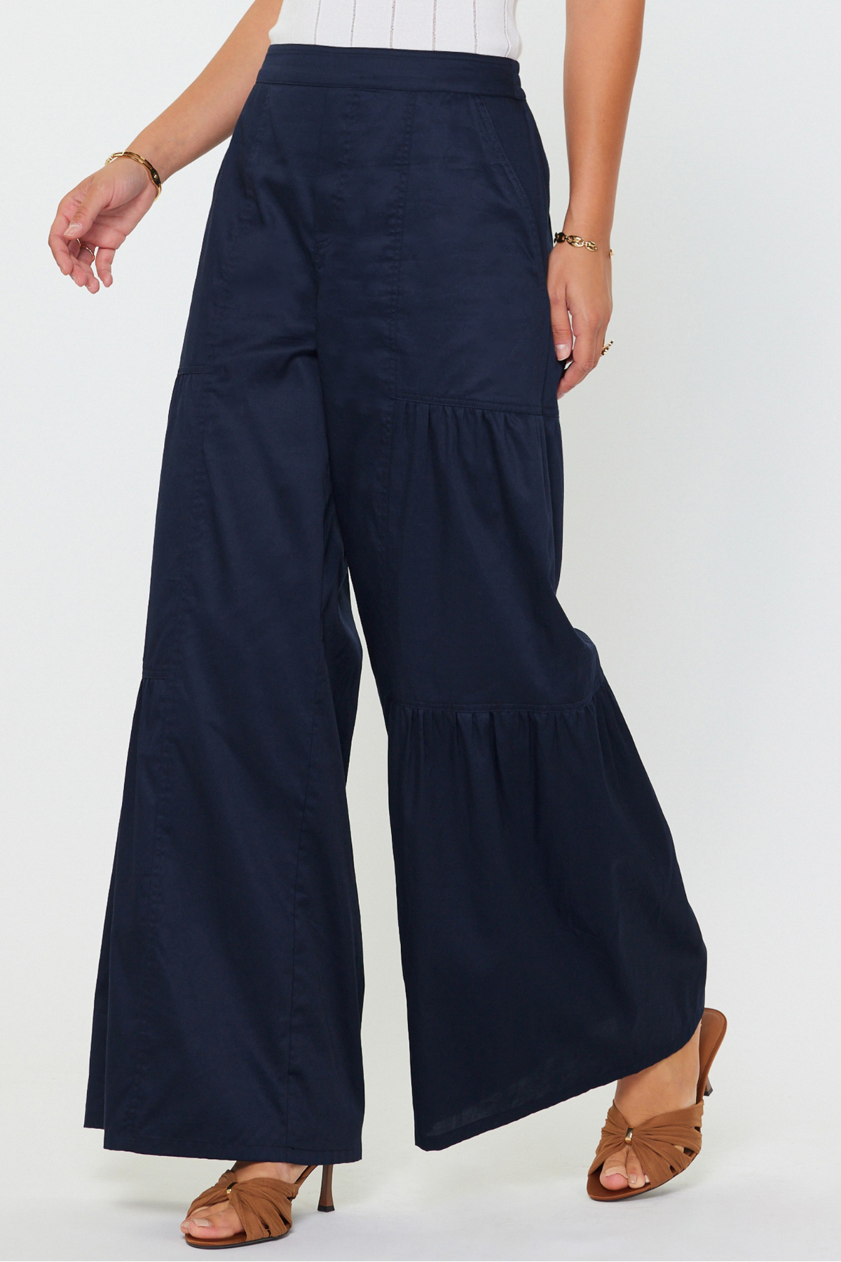 Tiered Wide Leg Pants