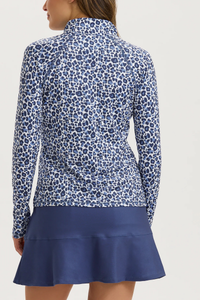Renwick Leopard Print Quarter Zip