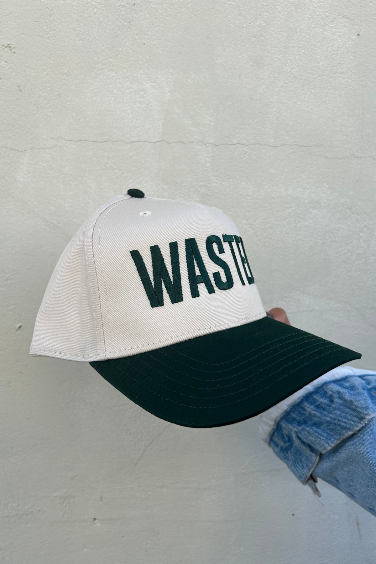 Large Letter Wasted Vintage Hat