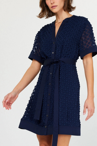 Textured Button Down Dress