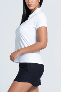 Lucky In Love Pleated Placket Short Sleeve