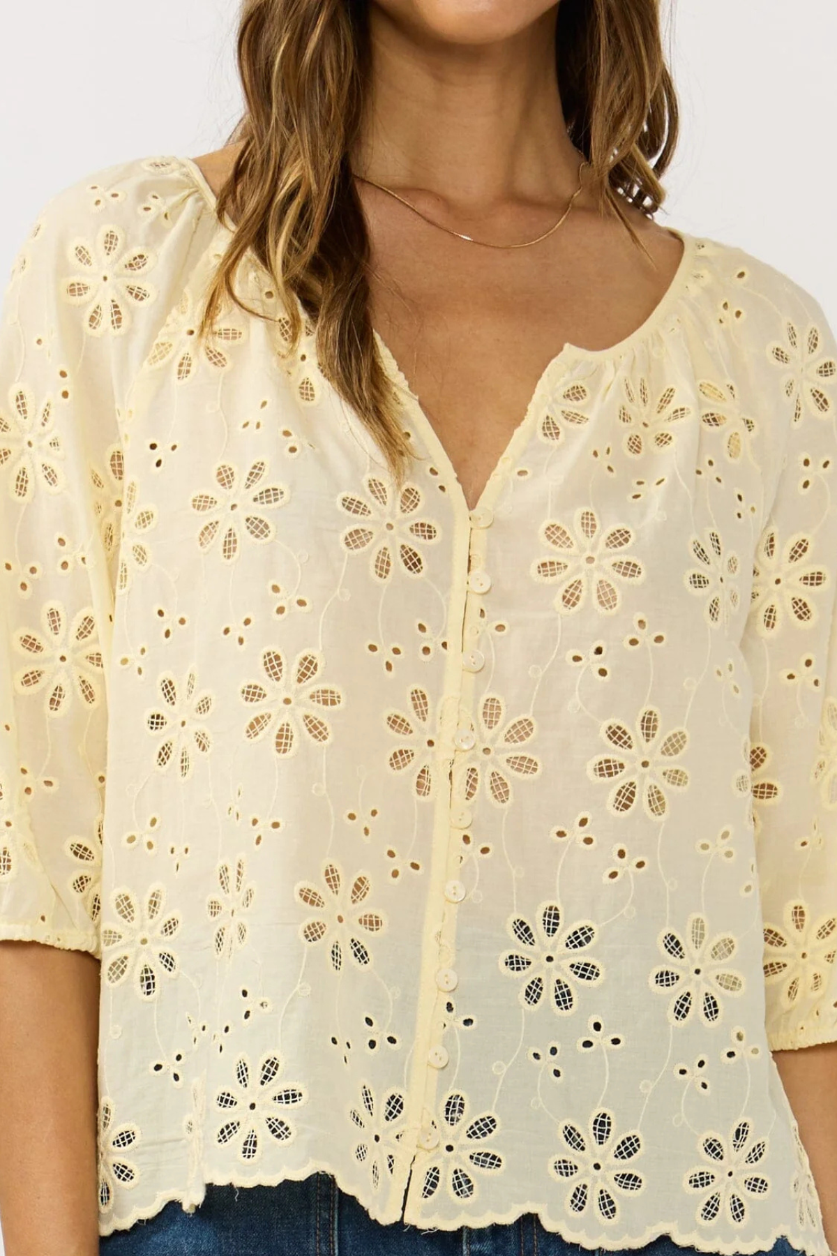 Nina Eyelet Top