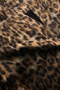 Leopard Print Long Sleeve Blouse