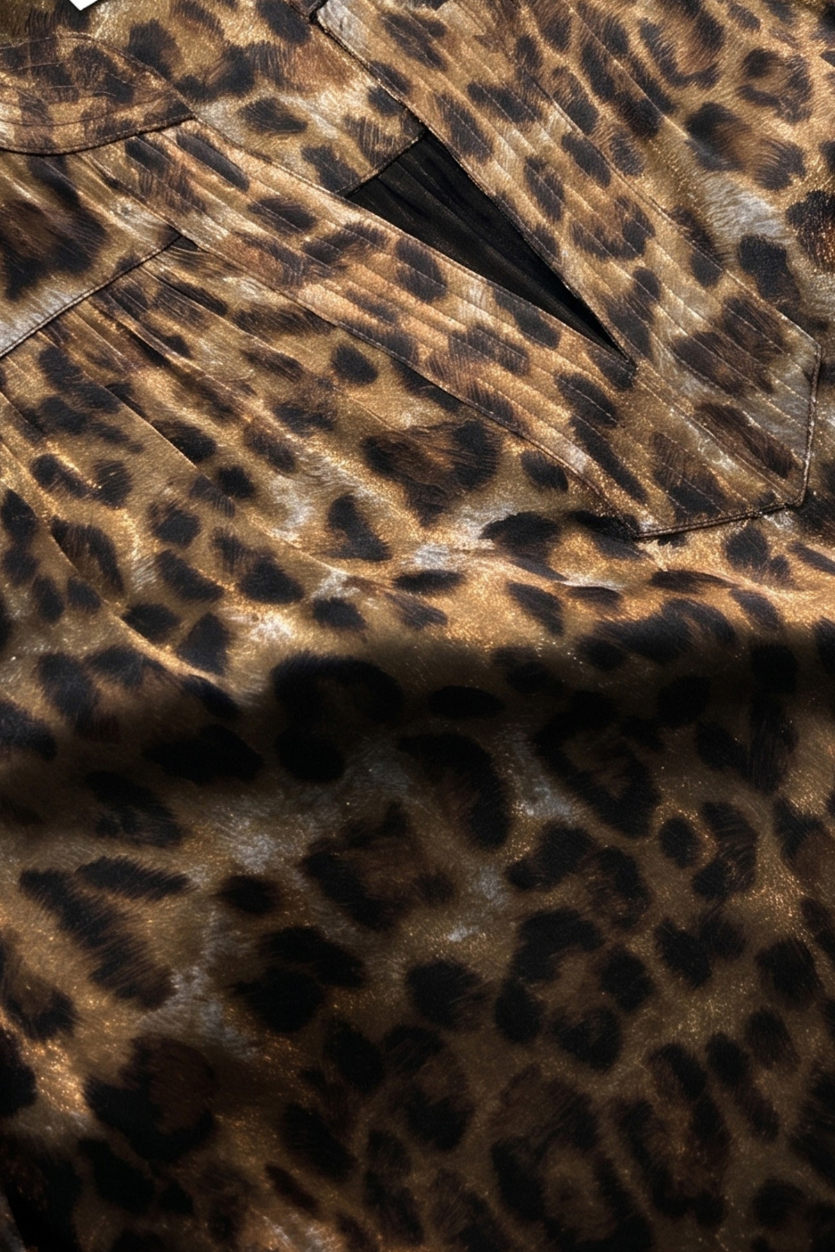 Leopard Print Long Sleeve Blouse