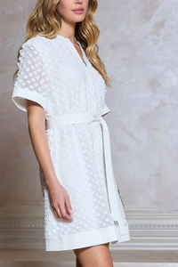 Textured Button Down Dress