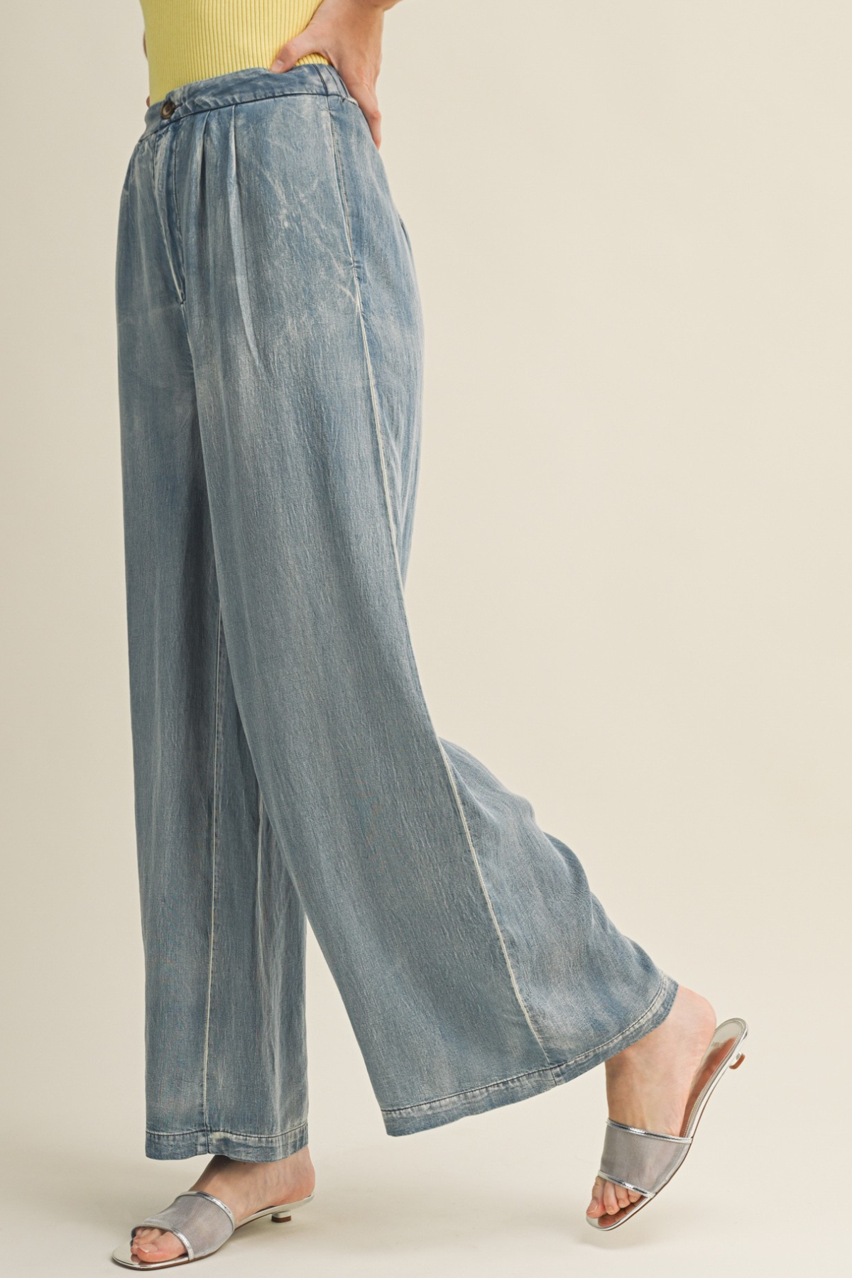Denim Wide Leg Pant