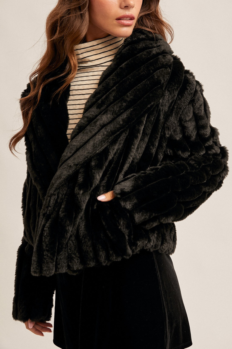 Faux Fur Crop Jacket