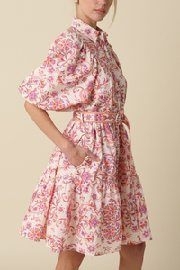 Amelie Floral Belted Dress