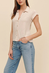 Bella Dahl Cap Sleeve Button Down