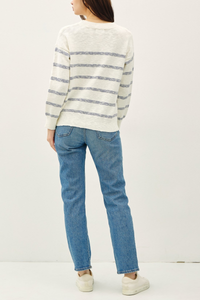 Lexi Drop Shoulder Striped Sweater