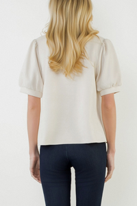 Soft Suede V-Neck Top