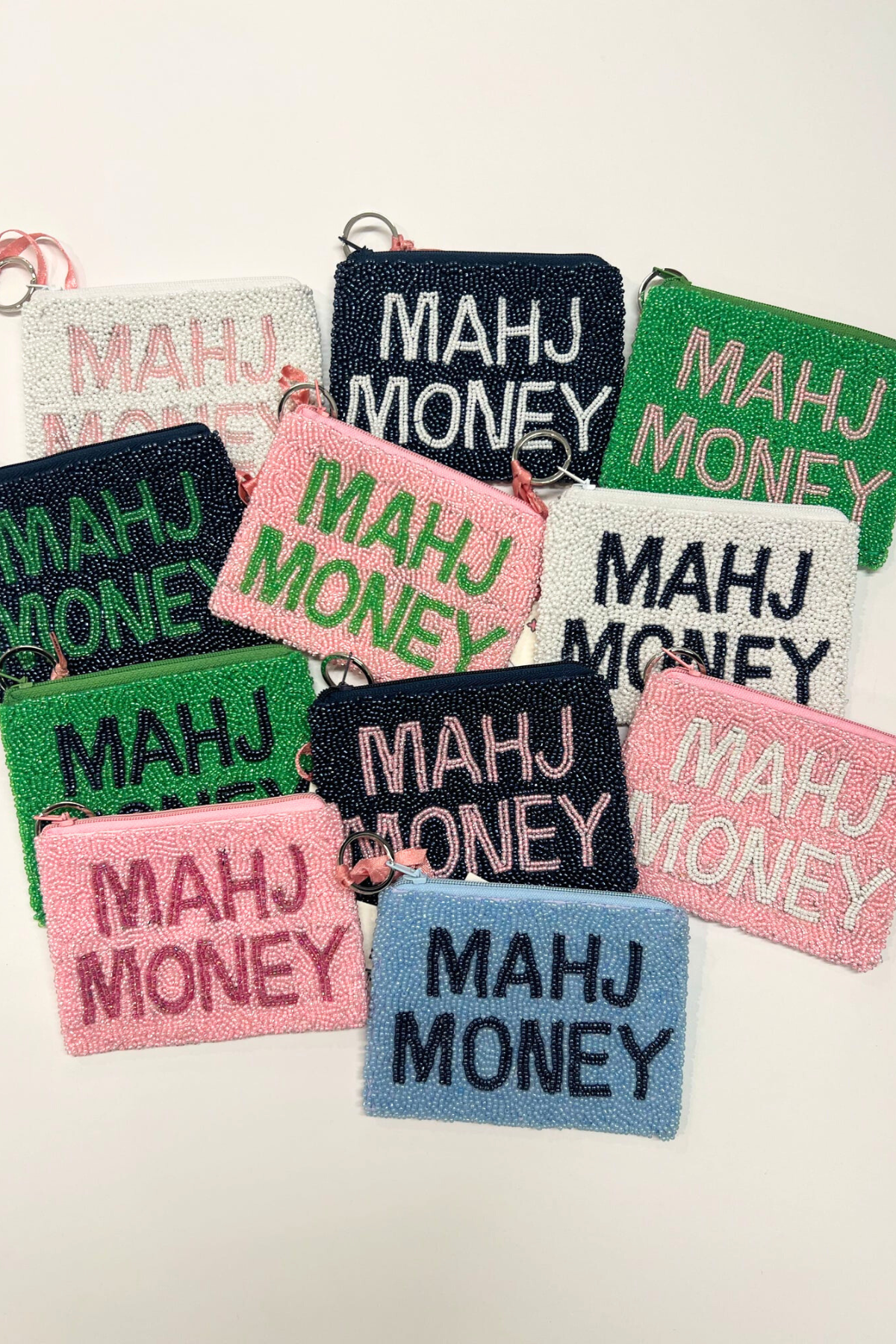 Mahj Money Beaded Coin Purse