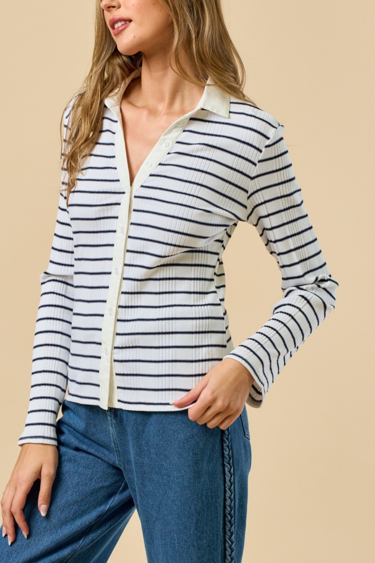 Striped Knit Top