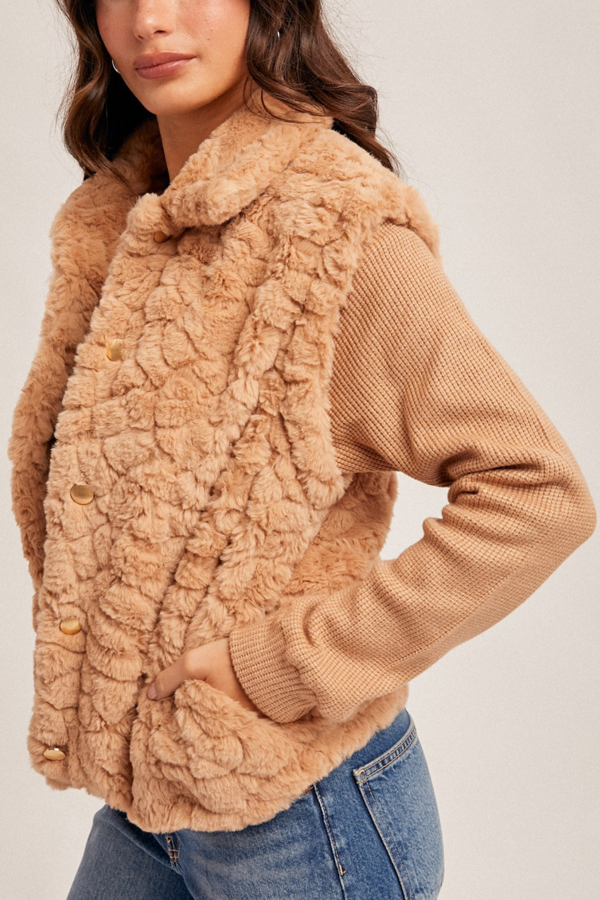 Contrast Button Down Jacket