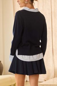 SRB Double Layer Collared Sweater Top